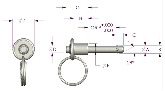 Ａｖｉｂａｎｋ ボールロックピン ＢＡＬＬ−ＬＯＫ ＳＩＮＧＬＥＡＣＴＩＮＧ ＰＩＮＳ Ｂ ＨＡＮ BLC5BA08S 762-8226 